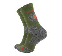 Stark Soul Chaussettes gris chiné / olive / rouge orangé, Taille 35-38