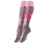 Stark Soul Chaussettes montantes gris chiné / rose ancienne / rose foncé, Taille 39-42