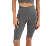 STARK SOUL Legging court - Racer - Pantalon de cyclisme sans coutures - Taille haute - Différentes couleurs - Tailles S, M, L et XL, gris, XL