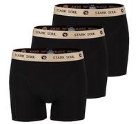 STARK SOUL Lot de 3 boxers pour homme, rétroshorts en coton doux, XXL