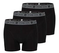 STARK SOUL Lot de 3 Boxers rétro pour Homme en Coton Doux, Lot de 3 - Couleur : Noir, L