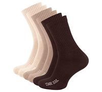 STARK SOUL Lot de 6 paires de chaussettes de sport avec semelle en éponge, 6 paires - Mélange (marron/marron clair/beige), 39-42