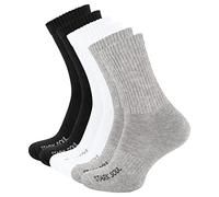 STARK SOUL Lot de 6 paires de chaussettes de sport avec semelle en éponge, 6 paires - Mélange (noir/blanc/gris), 43-46