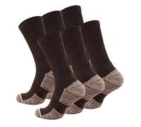 STARK SOUL Lot de 6 paires de Chaussettes d'extérieur pour trekking et randonnée, 6 paires - Marron chiné, 43-46