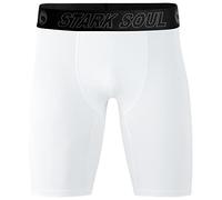 STARK SOUL® Short de compression court pour homme - Différentes couleurs - Tailles : M, L, XL et XXL, Blanc., M