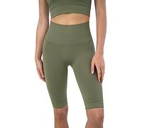 STARK SOUL Short Leggings - Racer - Pantalon Cycliste Sans Couture - Taille Haute - Différentes Couleurs, Tailles: S, M, L et XL, kaki, XL