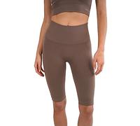 STARK SOUL Short Leggings - Racer - Pantalon Cycliste Sans Couture - Taille Haute - Différentes Couleurs, Tailles: S, M, L et XL, Taupe foncé, S