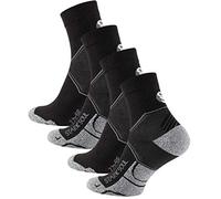 STARK SOUL Sneakersocken Chaussettes, 2 Paires de Gants Noirs, 39-42 Mixte