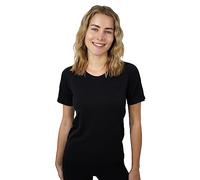 STARK SOUL T-shirt de sport à manches courtes pour femme - Sans couture - Racer - Différentes couleurs - Tailles XS-S, M-L, XL-XXL, Noir , Medium-Large