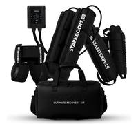 STARKBOOTS® V2 Ultimate Recovery Kit - Système de compression complet | Boots + Manchons + HIPS + Sac de transport en cuir de qualité supérieure | Batterie 4h | Régénération complète du corps | Taille