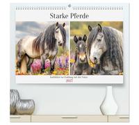 Starke Pferde. Kaltblüter im Einklang mit der Natur (hochwertiger Premium Wandkalender 2027 DIN A2 quer), Kunstdruck in Hochglanz: Schöne ... und natürliche Eleganz von Kaltblutpferden