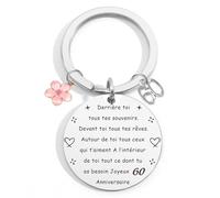 STARKET Cadeau Femme 60 Ans Cadeau 60 Ans Femme Anniversaire Porte Clef Anniversaire Cadeaux