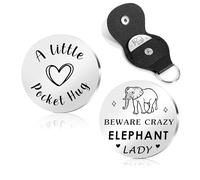 STARKET Jeton de poche pour femme avec inscription « Beware Elephant Lovers »