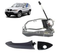 STARKIT PERFORMANCE Mécanisme complet + poignée de porte compatible pour BMW X5 E53 (1999-2006) poignée extérieure | avant gauche (côté conducteur) 51218243615 | 8243615 | 51218243617 | 51218243629