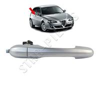 STARKIT PERFORMANCE Poignée de porte compatible pour Alfa Romeo 147 (2000-2010) poignée extérieure | AVANT DROITE (côté passager) (chromée) 156073259