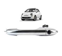 STARKIT PERFORMANCE Poignée de porte compatible pour Fiat 500, Fiat 500C et Abarth (2007-2022) poignée extérieure | AVANT GAUCHE (côté conducteur) (chromée) 735592012 | 735451697 | 735485875