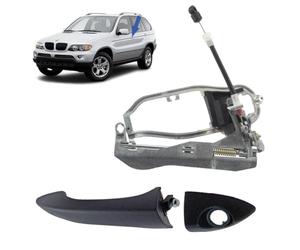 STARKIT PERFORMANCE Support + poignée de porte compatible pour BMW X5 E53 (1999-2006) poignée extérieure | AVANT GAUCHE (côté conducteur) 51218243615 | 8243615 | 51218243617 | 51218243629