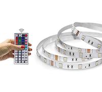 STARKlicht Jeu de bandes LED, RGB, 5m, 12V, 30 LED / m, avec alimentation électrique et télécommande infrarouge