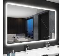 STARLEAD 100x70cm Miroir-LED-Salle-de-Bain-avec-Éclairage, Dimmable, 3 Couleurs Lumière, Anti-buée, Mémoire, IP44 Verre Trempé HD Miroir-Mural, Horizontal/Vertical