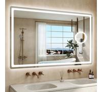 STARLEAD 70x120cm Miroir LED Salle de Bain avec Eclairage et Loupe 5X