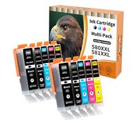 Starlet24 10x 580 581 Cartouches d'encre pour Canon PGI-580 CLI-581 XXL pour Canon Pixma TR8550 TR8500 TS705 TS6350 TS8350 TS8250 TS6150 TS9550