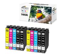 Starlet24 10x Cartouches d'encre 405XL compatibles avec Epson 405 405XL pour Workforce Pro WF-4820 WF-3820 WF-4830 WF-7840 WF-7830 WF-4825DWF WF-3825 WF-7835