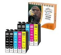 Starlet24 10x Cartouches d'encre 604XL compatibles avec Epson 604 XL pour Expression Home XP-2200 XP-2205 XP-3200 XP-3205 XP-4200 XP-4205 Workforce WF2910DWF WF2930DWF WF2935DWF WF2950DWF