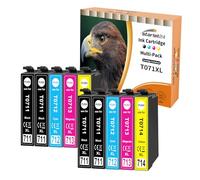 Starlet24 10x T0715 Cartouches d'encre compatibles avec T0711 T0712 T0713 T0714 pour Stylus BX300F SX610FW SX600FW SX510W SX400 SX410 SX415 SX100 SX200 SX210 SX215 SX218 DX4400 DX7400