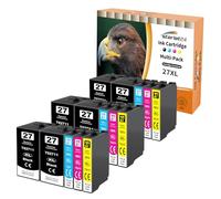Starlet24 15x Cartouches d'encre 27XL compatibles avec Epson 27 XL pour Workforce WF-3620DWF WF-3640DTWF WF-7110DTW WF-7210DTW WF-7610DW WF-7620DTWF WF-7710DWF WF-7720DTWF WF-7715DWF