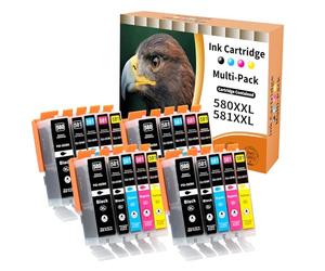 Starlet24 20x 580 581 Cartouches d'encre pour Canon PGI-580 CLI-581 XXL pour Canon Pixma TR8550 TR8500 TS705 TS6350 TS8350 TS8250 TS6150 TS9550