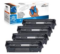 Starlet24 4X 12A Q2612A Cartouches de Toner compatibles pour HP Laserjet 1010 1012 1015 1018 1020 1022 1022n 1022nw 3015 3020 3030 3050 3052 3055 M1005 M1319 M1319f, Noir