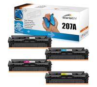 Starlet24 4X 207A Toner Compatible avec HP 207A W2210A W2211A W2212A W2213A | avec Puce pour Color Laserjet Pro MFP M282nw M255dw M283fdn M283 M282 M255
