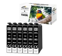 Starlet24 6X 503XL Noir compatibles avec Cartouches d'encre Epson 503XL pour Expression Home XP-5200 XP-5205 Workforce WF-2960 WF-2965 WF-2960DWF WF-2965DWF