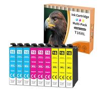 Starlet24 9X Cartouches 16XL compatibles avec Epson 16 XL T1632 T1633 T1634 pour Workforce WF-2760 WF-2630 WF-2510 WF-2660 WF-2750 WF-2650 WF-2540 WF-2530 WF-2520