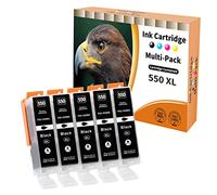 Starlet24 Cartouches d'encre compatibles avec Canon PGI-550 PGBK pour Pixma IP7250 IP8750 IX6850 MG5450 MG5550 MG5650 MG5655 MG6350 MG6450 MG6650 MG7150 MG7550 MX72250 5 MX92. 5 (5 PGBK)