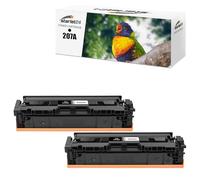 Starlet24 Lot de 2 toners 207A compatibles avec HP 207A 207X Noir W2210A W2210X Avec puce pour Color Laserjet Pro MFP M283fdw M255dw M283fdn M282nw M283 M282 M255