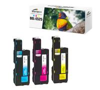 Starlet24 Lot de 3 toners E525 E525W compatibles avec Dell E525W Couleur cyan magenta jaune pour 593-BBLN 593-BBLZ 593-BBLV 593-BBLL