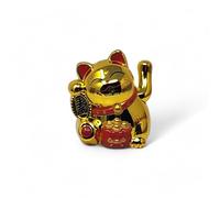 Starlet24 Mini Figurine de Chat Porte-Bonheur à énergie Solaire - 5 cm - avec Symbole de Chance et de prospérité - pour Bureau et Maison - Doré - 131159
