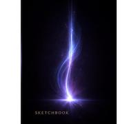 Starlight Beam Sketchbook: Large 8.5 x 11 Blank Drawing Pad with Modern Black Cosmic Cover for Artists, Teens, Students, and Creative Sketching