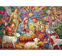 Starlight Calendrier de l'Avent traditionnel de la Nativité - 24 fenêtres avec versets de la Bible et images - Sans chocolat - 29,84 cm x 21 cm - Compte à rebours biblique de Noël - par Vermont