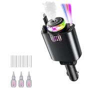 Starlight Diffuseur et Chargeur de Voiture Combo 5 en 1 rétractable avec huiles essentielles et Cotons-tiges, Chargeur Rapide USB Multi-Ports for véhicules, désodorisant d'aromathérapie(1pcs)