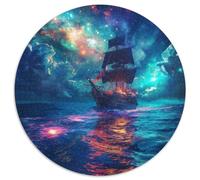 Starlight Sailboat 1000 Pieces Puzzles Ronds Puzzle Cadeaux Jeu D'Intelligence Puzzle De Qualité Supérieure pour Adultes Et Enfants 1000pcs (67.5x67.5cm)