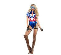 Starline, LLC. Women's Captain USA Fancy Dress Costume Small