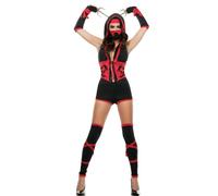 Starline Tenue De Cosplay Ninja Sexy Assassin Déguisement Halloween Rouge S4397