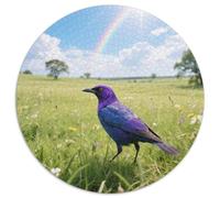 Starling violetPuzzle Rond 1000 Pièces Jeu Logique pour Jeunes Penseurs Usage Éducatifoiseau Station Apprentissage Maison Étagère Puzzle 1000pcs (67.5x67.5cm)