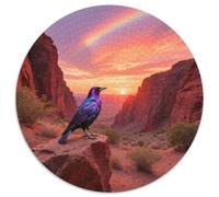 Starling violetPuzzle Rond 1000 Pièces Multicompétences Raisonnement Logique Créativité Visuelle Jeu Artistiqueoiseau Amélioration Décor Cadeau Unique 1000pcs (67.5x67.5cm)