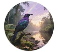 Starling violetPuzzle Rond 1000 Pièces pour Débutants 12 Ans Et Plus Entraîneur De Concentrationoiseau Temps De Loisir Présentoir De Table 1000pcs (67.5x67.5cm)