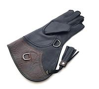 starlingukpk Gants de fauconnerie double couche en cuir de vache véritable de qualité, gants de manipulation d'oiseaux/gants pour animaux domestiques (M)