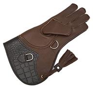 starlingukpk Gants de fauconnerie double couche en cuir de vache véritable doux de qualité (petit)