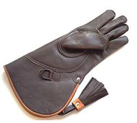 starlingukpk Gants de fauconnerie double couche en cuir de vache véritable souple de qualité (XL)